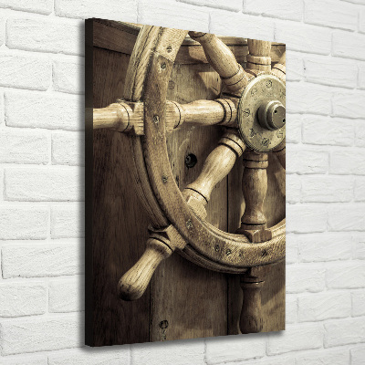 Large canvas wall art Rudder on the yacht