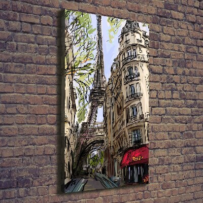 Wall art canvas large Eiffel Paris tower