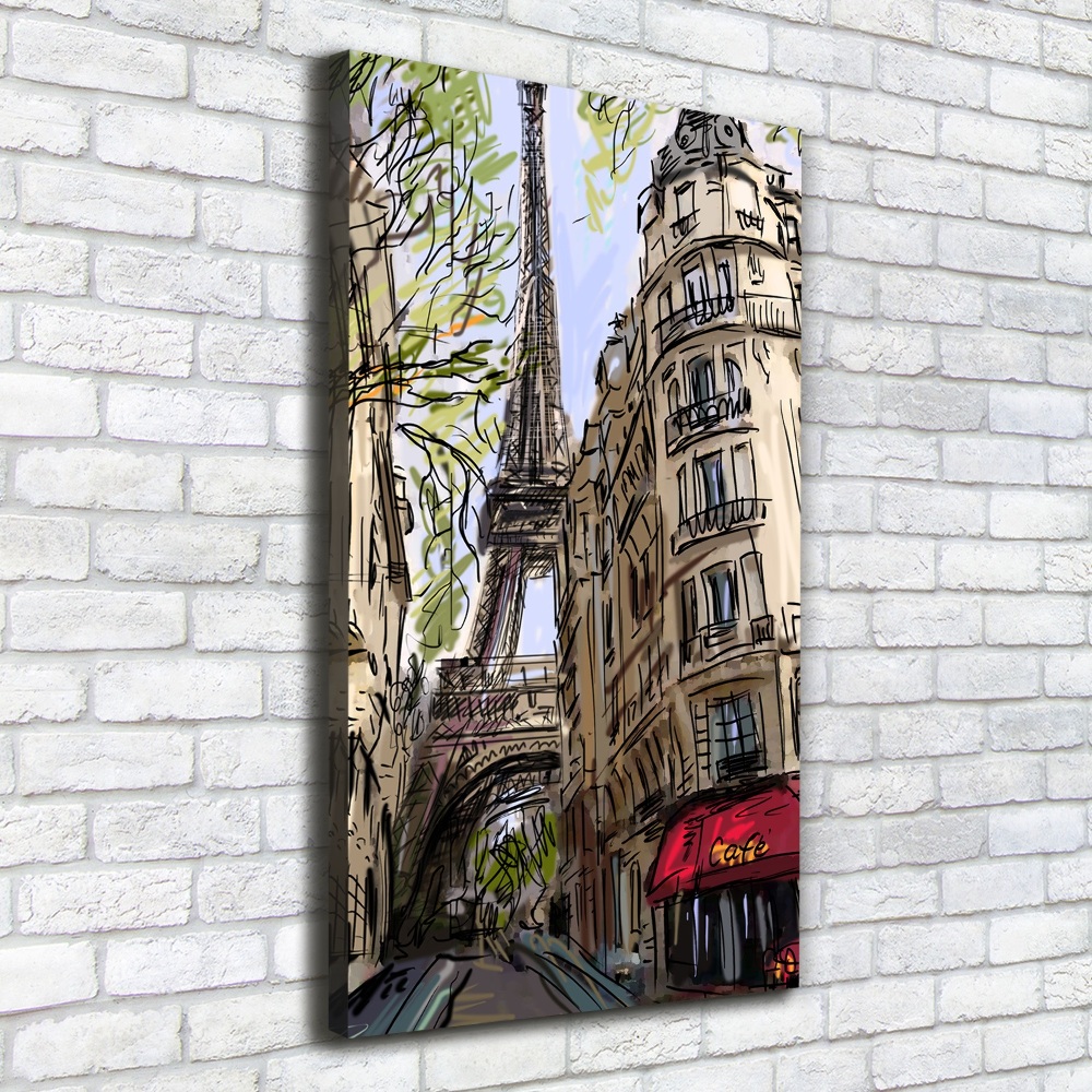 Wall art canvas large Eiffel Paris tower