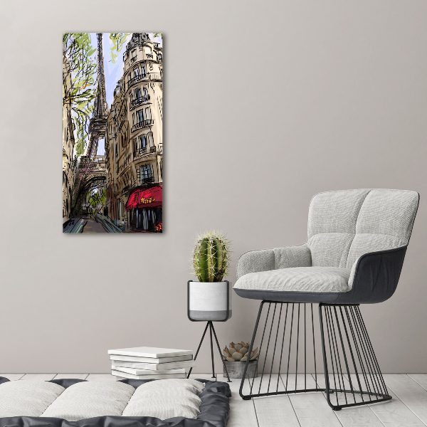 Wall art canvas large Eiffel Paris tower