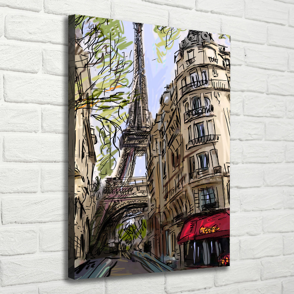 Wall art canvas large Eiffel Paris tower