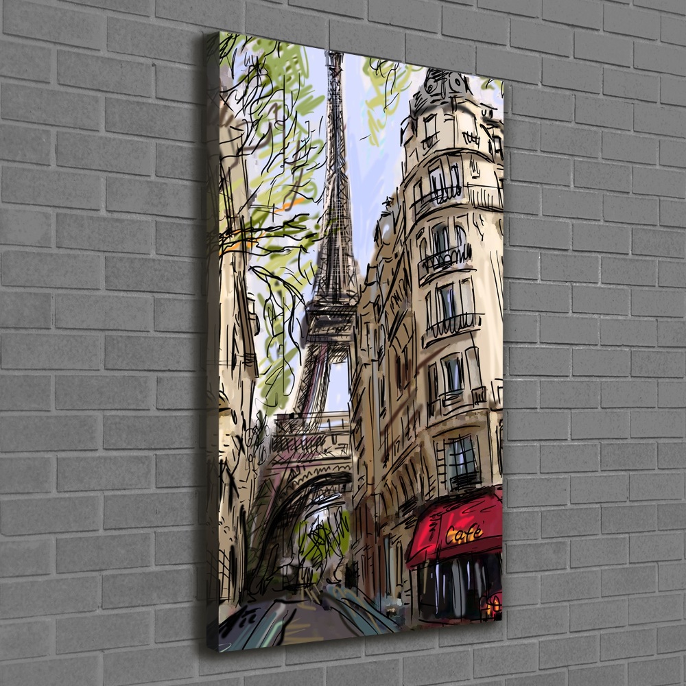 Wall art canvas large Eiffel Paris tower