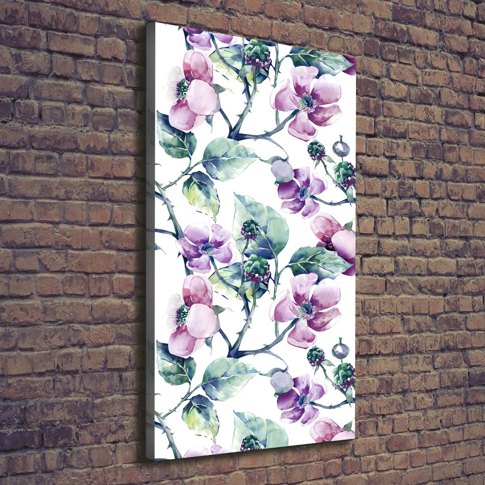 Large canvas wall art Blackberry flowers