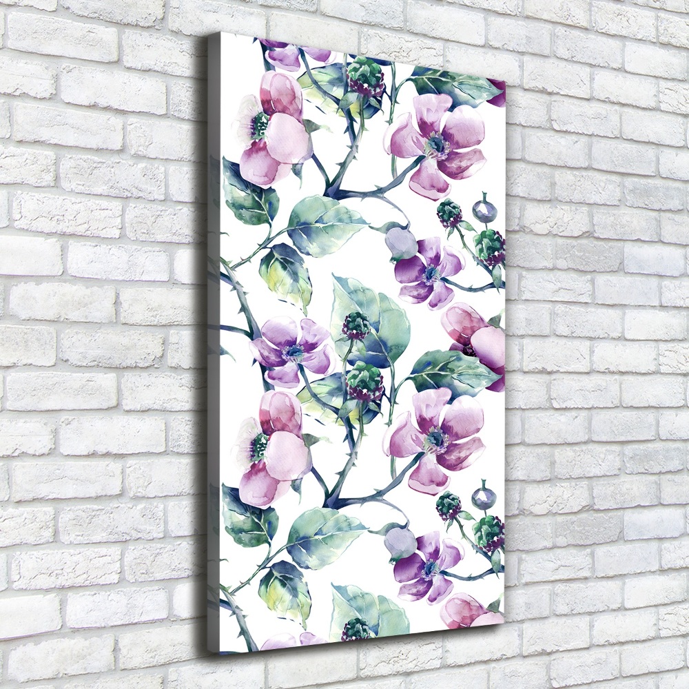 Large canvas wall art Blackberry flowers