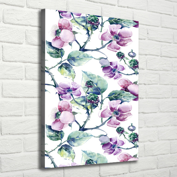 Large canvas wall art Blackberry flowers