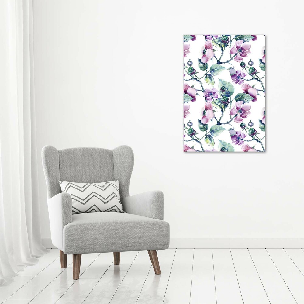 Large canvas wall art Blackberry flowers