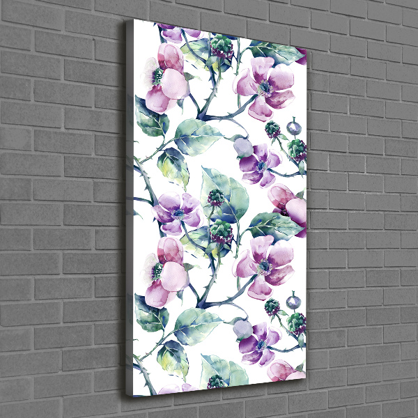 Large canvas wall art Blackberry flowers