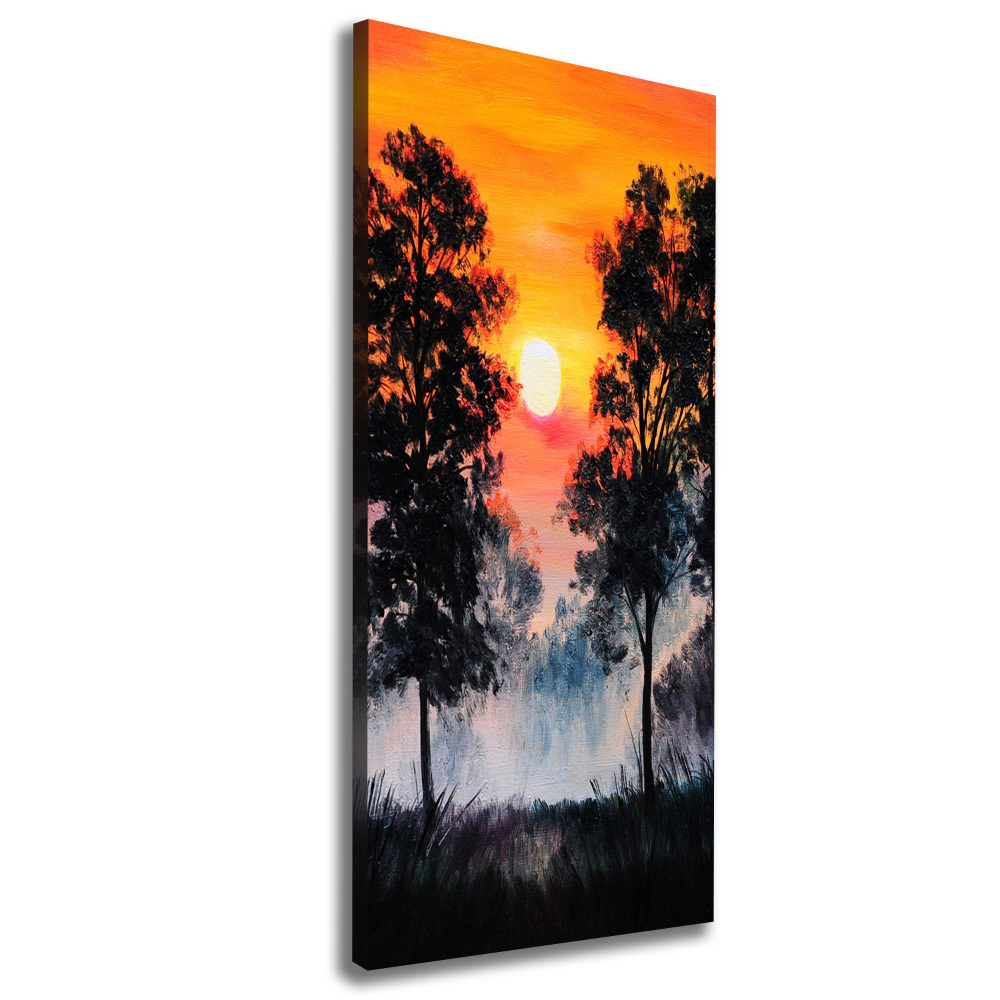 Canvas wall art Sunset forest