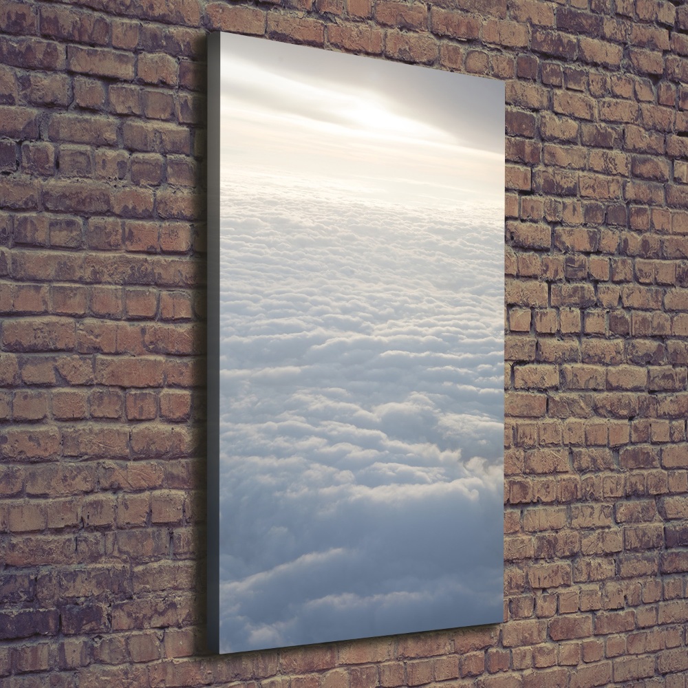 Canvas wall art Flight over the clouds