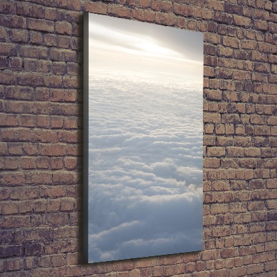 Canvas wall art Flight over the clouds