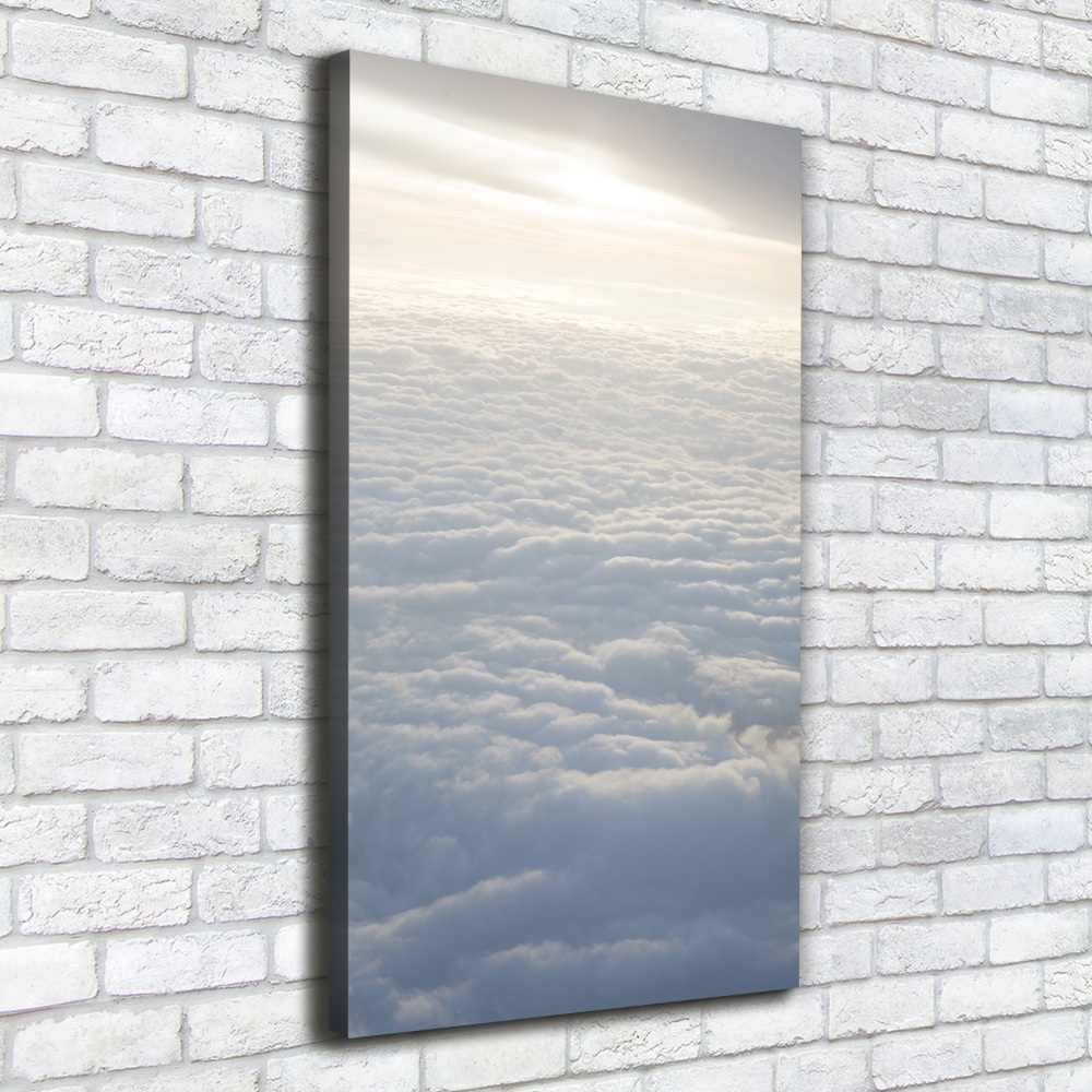 Canvas wall art Flight over the clouds