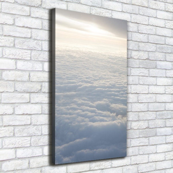 Canvas wall art Flight over the clouds