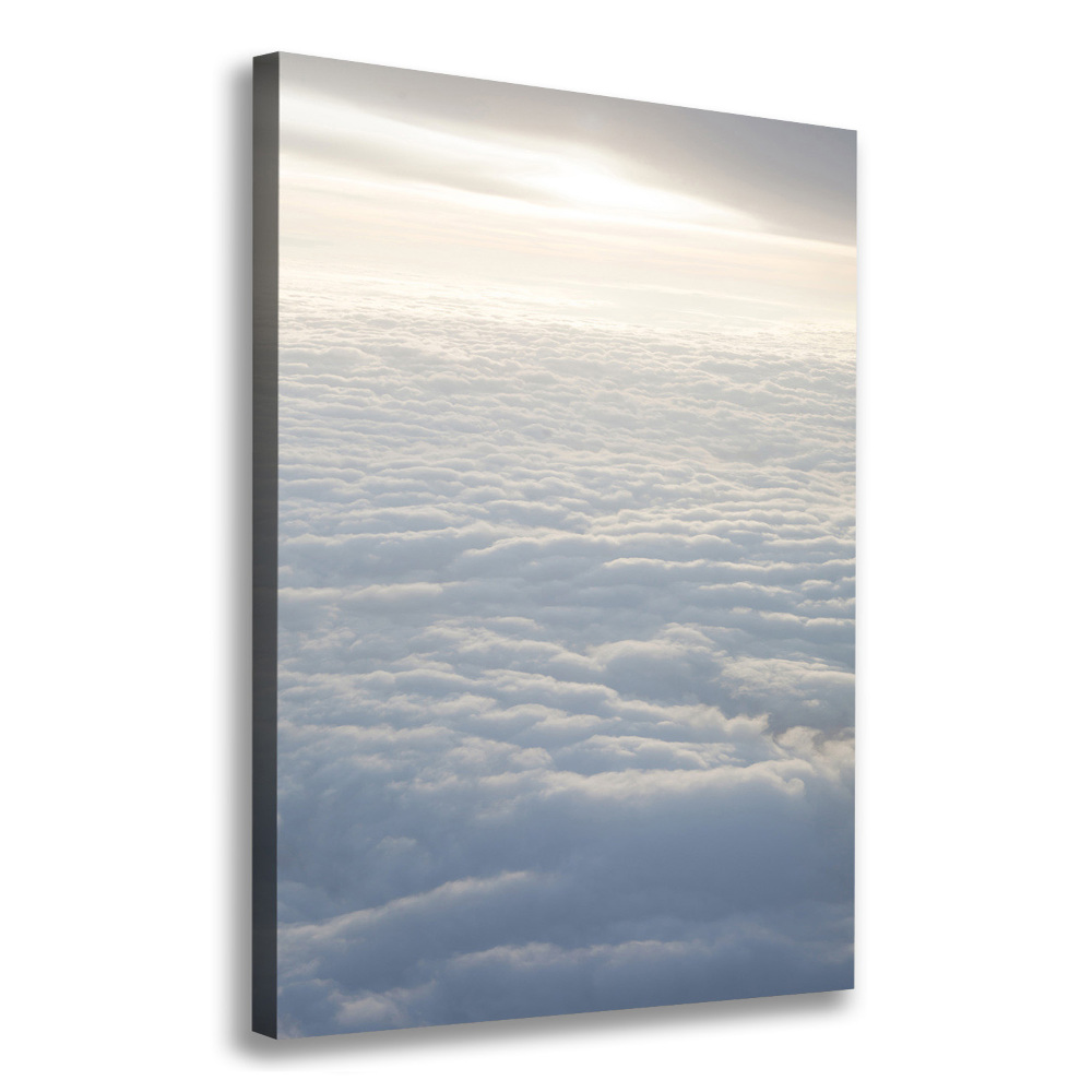 Canvas wall art Flight over the clouds