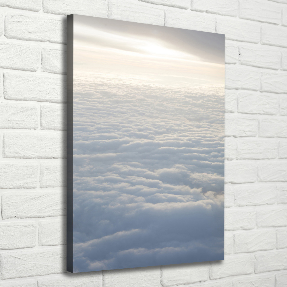 Canvas wall art Flight over the clouds