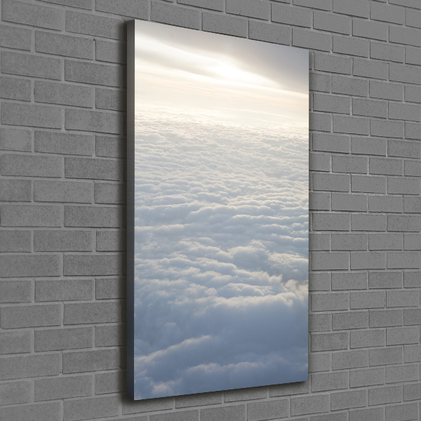 Canvas wall art Flight over the clouds