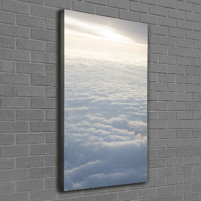 Canvas wall art Flight over the clouds