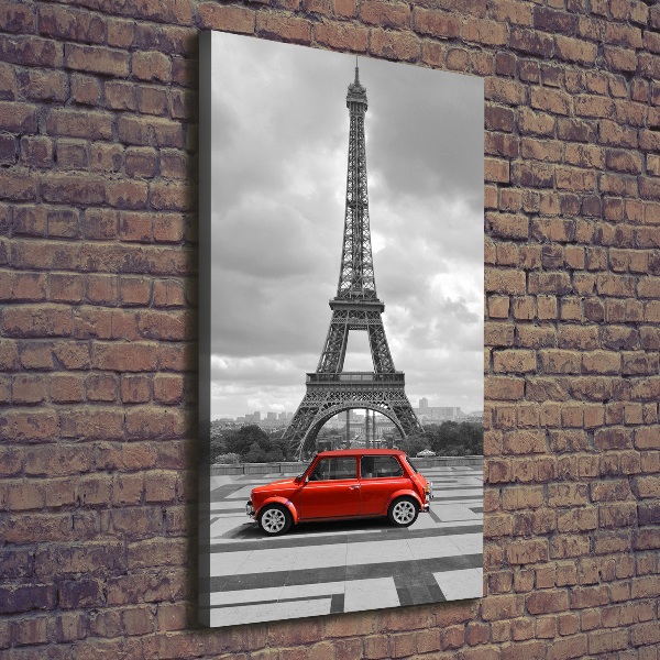 Large canvas wall art Eiffel Tower Auto