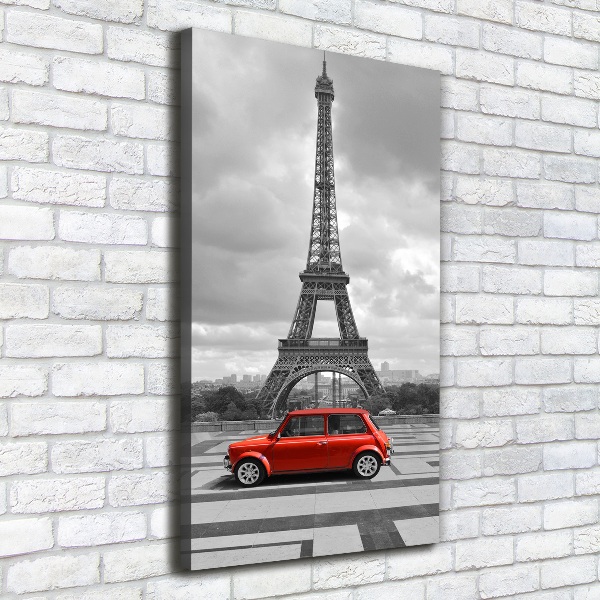 Large canvas wall art Eiffel Tower Auto