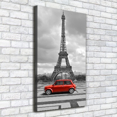 Large canvas wall art Eiffel Tower Auto