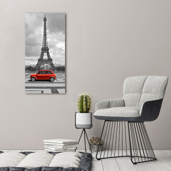 Large canvas wall art Eiffel Tower Auto