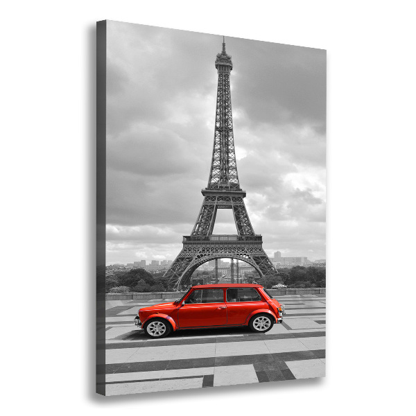 Large canvas wall art Eiffel Tower Auto