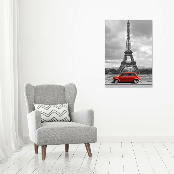 Large canvas wall art Eiffel Tower Auto