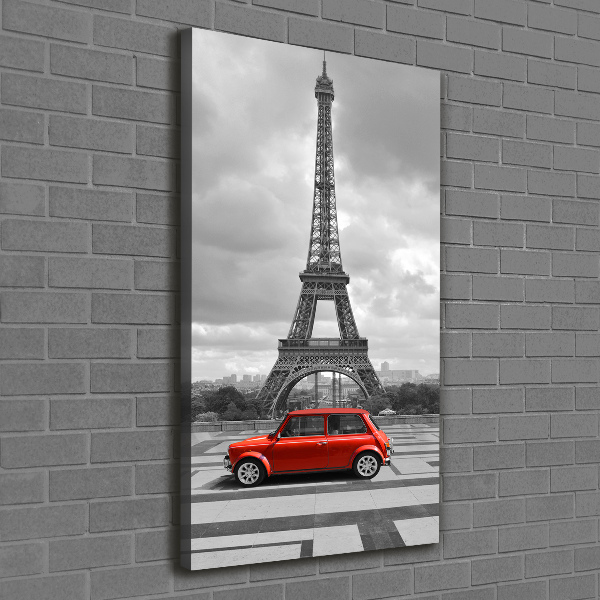 Large canvas wall art Eiffel Tower Auto