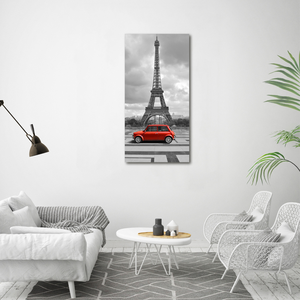 Large canvas wall art Eiffel Tower Auto