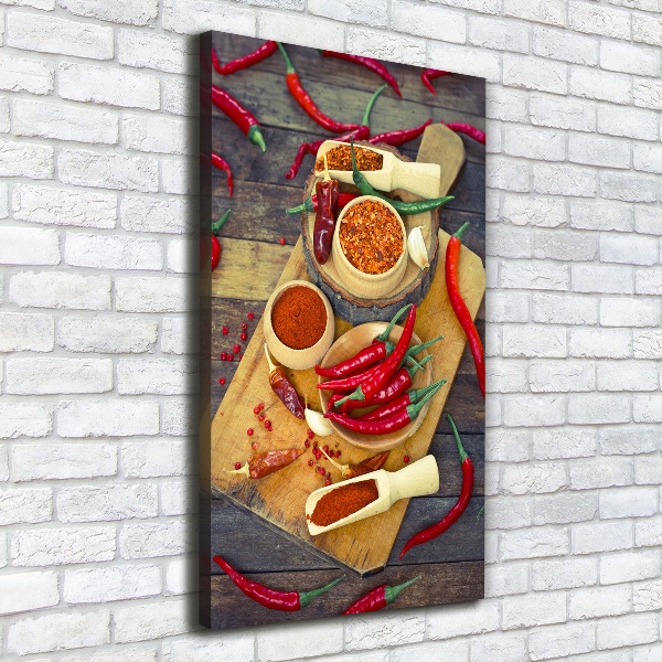 Canvas wall art Chilli peppers