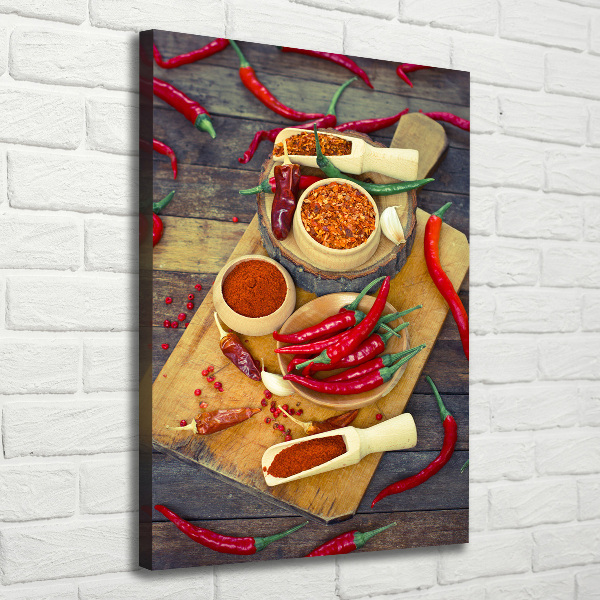 Canvas wall art Chilli peppers