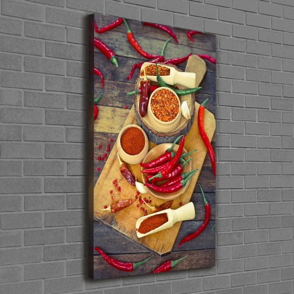 Canvas wall art Chilli peppers