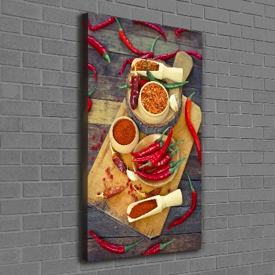 Canvas wall art Chilli peppers