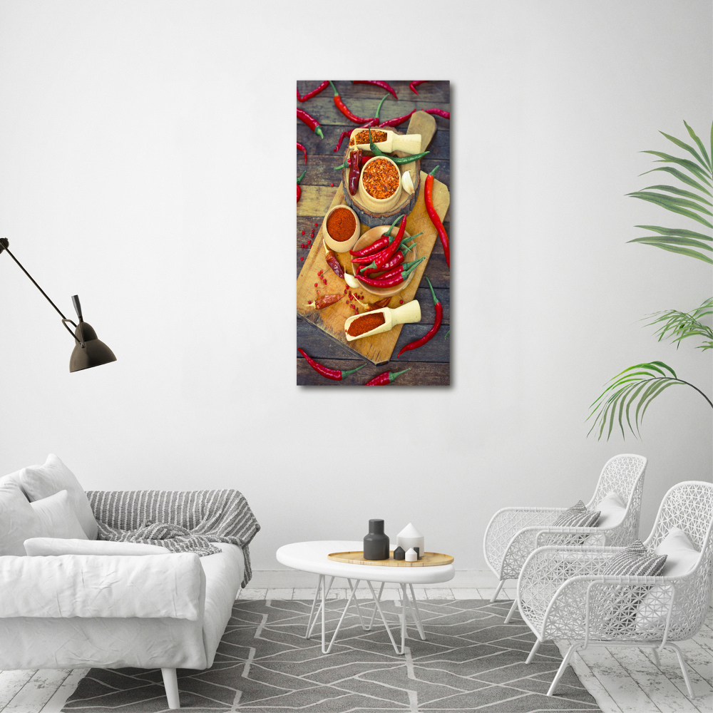 Canvas wall art Chilli peppers