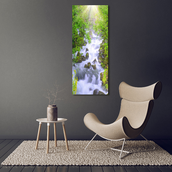 Wall art canvas large Mountain stream