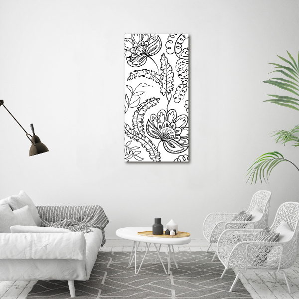 Canvas wall art Zentangle background