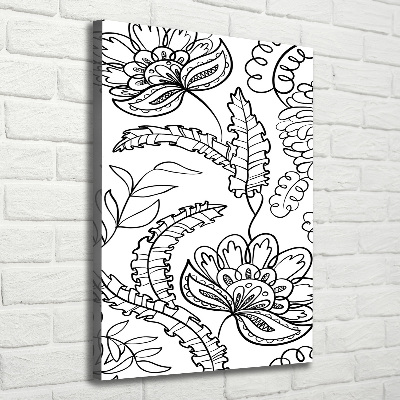 Canvas wall art Zentangle background