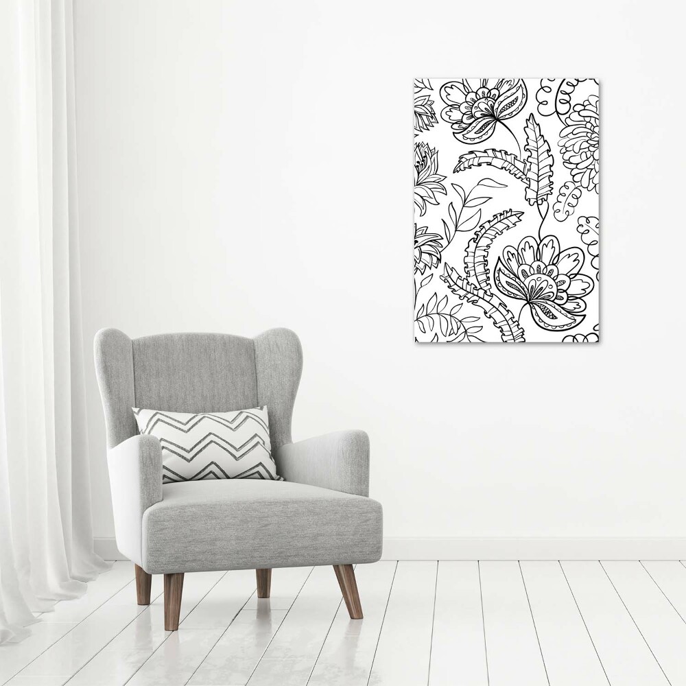 Canvas wall art Zentangle background