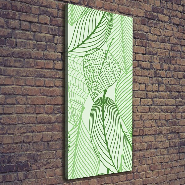 Canvas wall art Green leaves