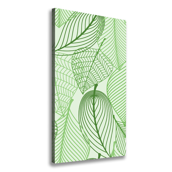 Canvas wall art Green leaves