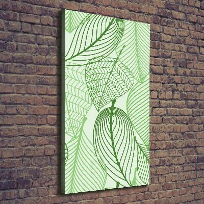 Canvas wall art Green leaves