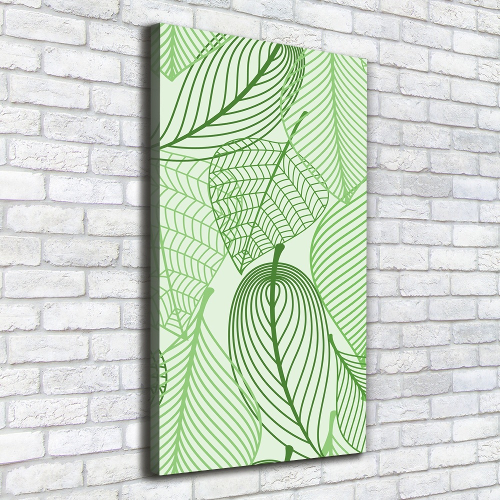 Canvas wall art Green leaves