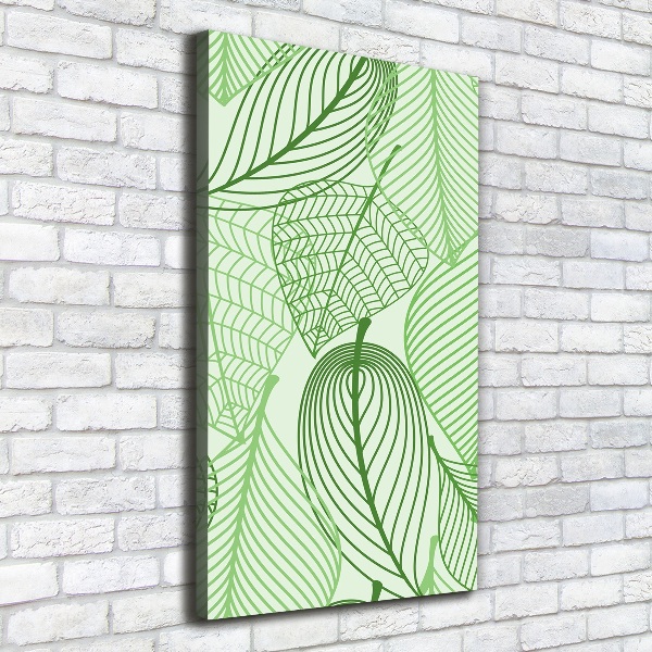 Canvas wall art Green leaves