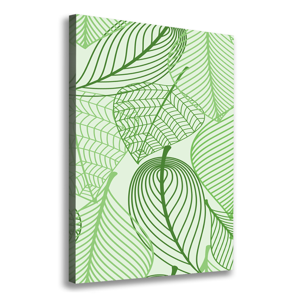 Canvas wall art Green leaves