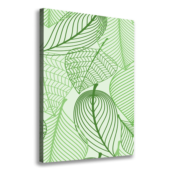 Canvas wall art Green leaves