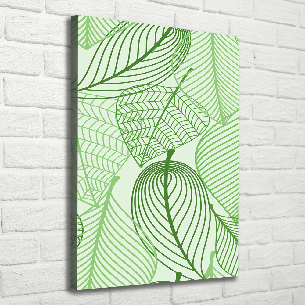 Canvas wall art Green leaves