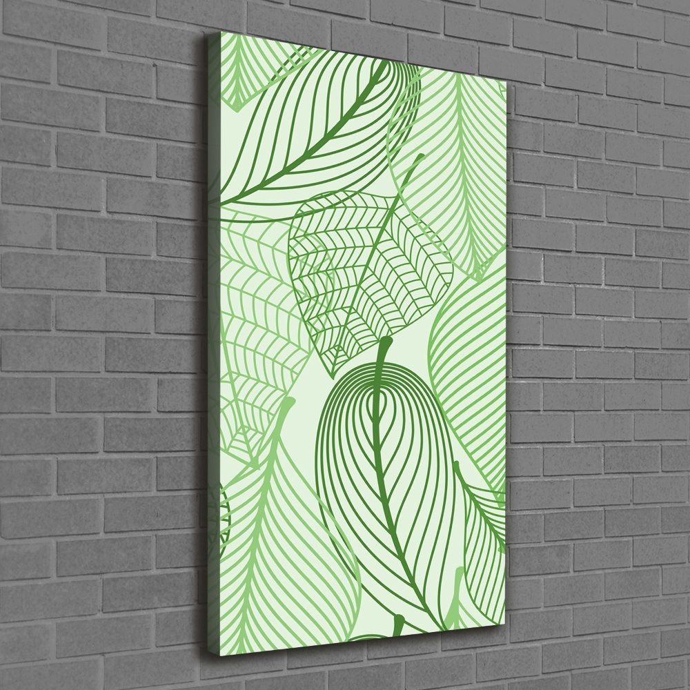 Canvas wall art Green leaves