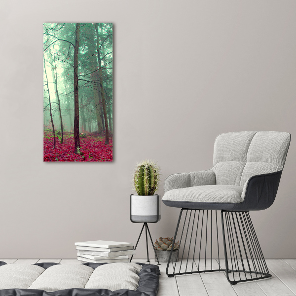 Wall art canvas large Forest in autumn