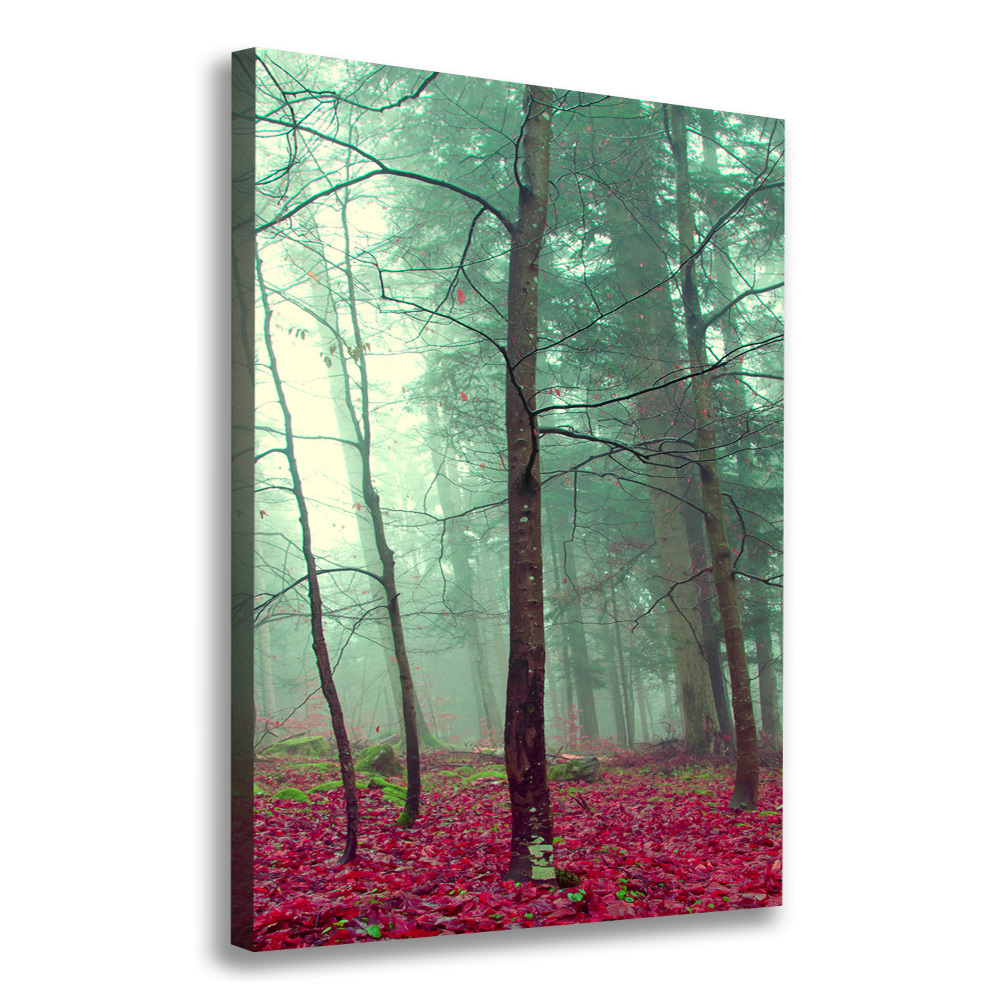 Wall art canvas large Forest in autumn