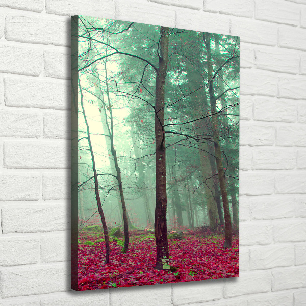 Wall art canvas large Forest in autumn