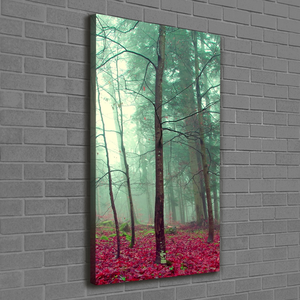 Wall art canvas large Forest in autumn